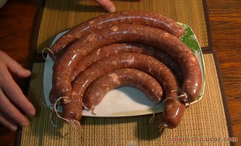 Сухая Колбаса высшего сорта в домашних условиях